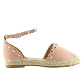 Espadrillos med rosa 99-26 rosa dubbar