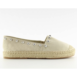 Beige espadrillor för kvinnor 99-17 beige