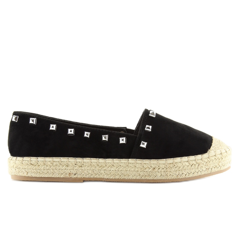 Svarta espadrillor för kvinnor 99-17 svarta