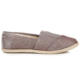 Slip on espadrilles med glitter mångfärgad