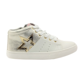 American Club Atletiska amerikanska ankelboots med lädersula gul vit