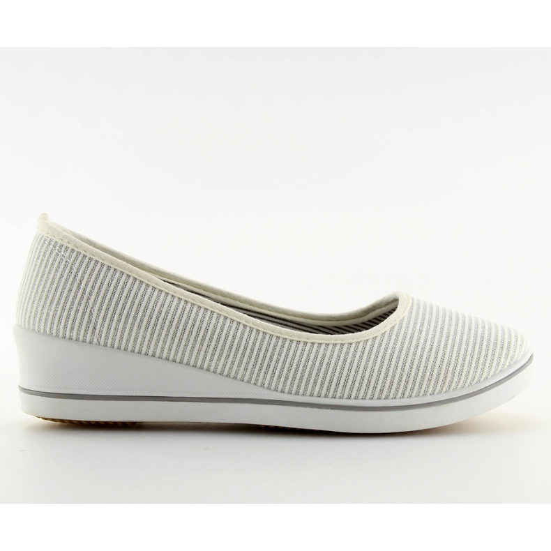 Silver wedge ballerinas c21v Silver grå