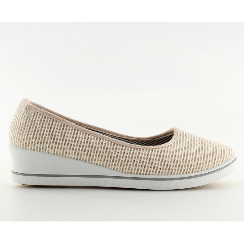 Guld c21v Guld wedge ballerinas brun