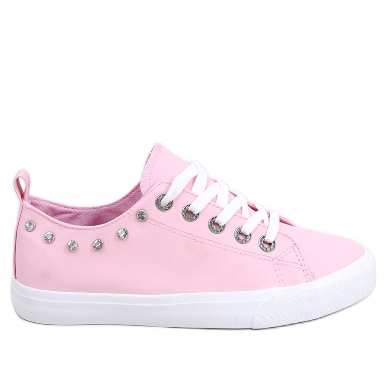 Sneakers med rosa cubic zirconias BL122p Pink