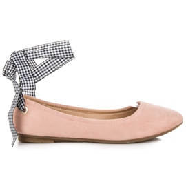 Ch. Creation Ballerinor i mocka med band rosa