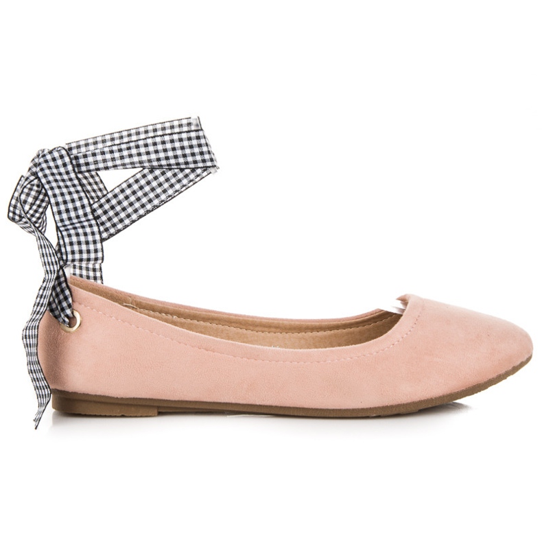 Ch. Creation Ballerinor i mocka med band rosa