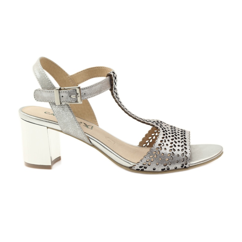 Caprice 28301 genombrutna sandaler i silver grå