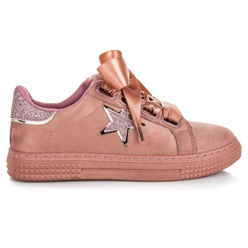 Snygga sneakers i mocka rosa