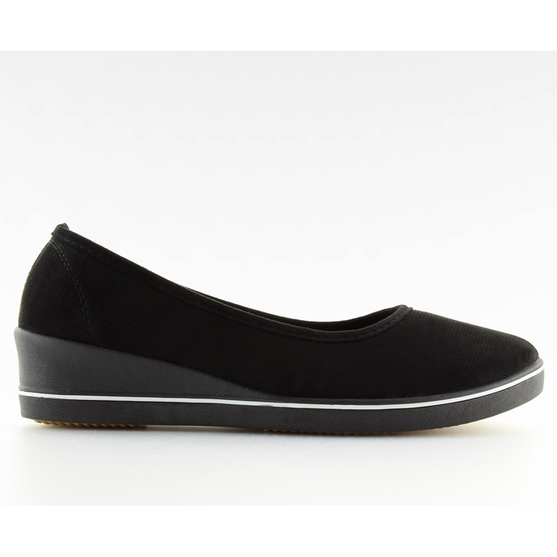 Svarta wedge ballerinas D73 svart
