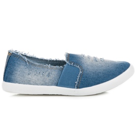 Bella Paris Jeans Slip On Sneakers blå