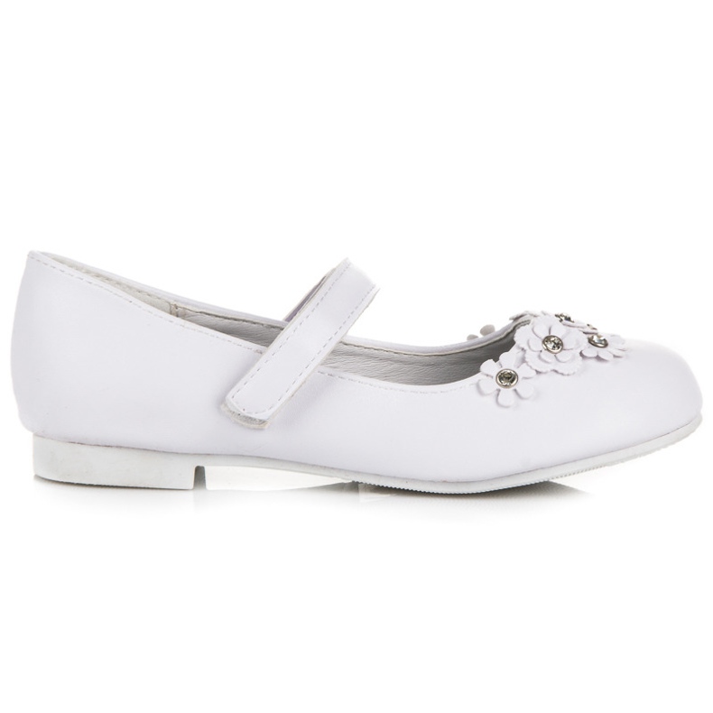 American Club Vita ballerinor med kardborreband