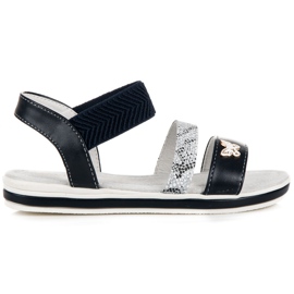 Vinceza Platta sandaler med ett elastiskt band blå