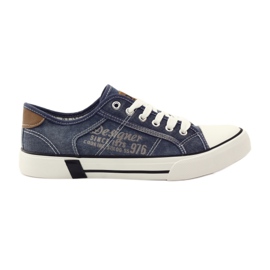 DK 0024 denim sneakers bundna sneakers marinblå