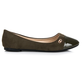 Seastar Ballerinor med lackad tå grön