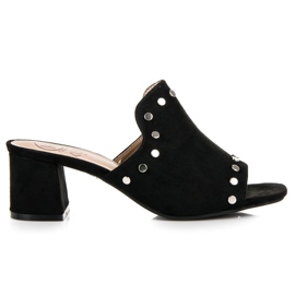 Kylie Mockatofflor på stolpen svart