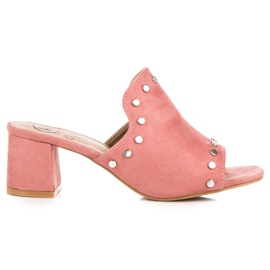 Kylie Mockatofflor på stolpen rosa