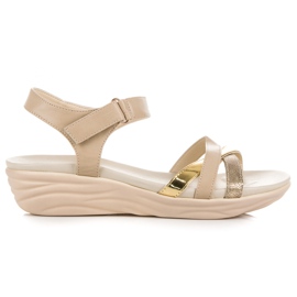 Kylie Sandaler med kardborreband beige