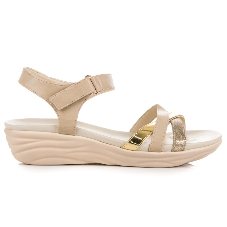 Kylie Sandaler med kardborreband beige