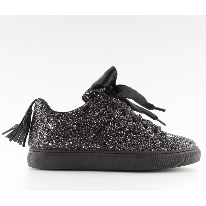 Svarta glitter sneakers M-611 svarta