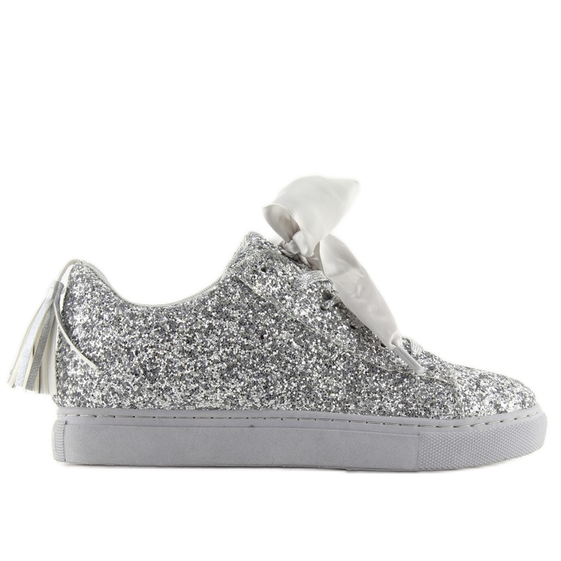 Silver Glitter Sneakers M-611 Silver grå