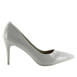 Grålackade dampumps LEI-83 Grå