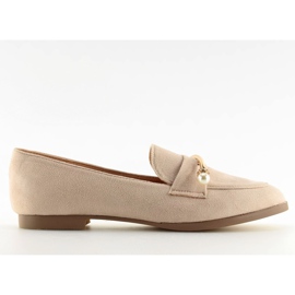 Beige loafers för kvinnor T315P Nude