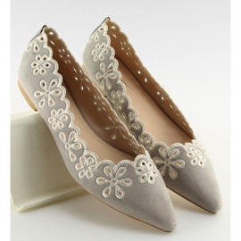 Grå genombrutna ballerina Lt99P Grå