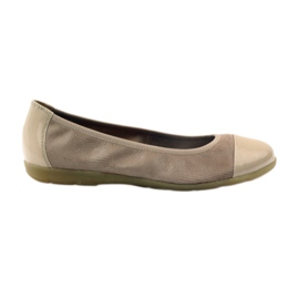 Caprice kvinnors skor ballerinas 22152 läder beige