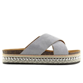 Grå Grå tofflor dam CK15P grå