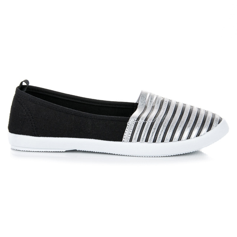 Mckeylor Svarta och silver slip on sneakers