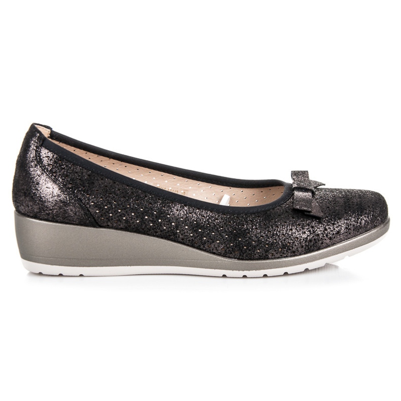 Vinceza Ballerina med rosett svart