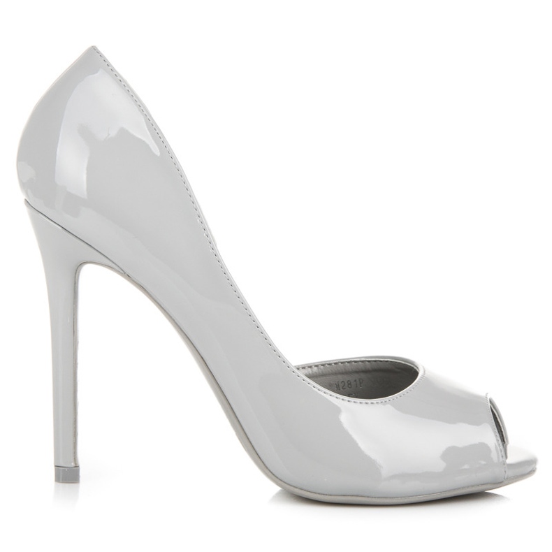 Seastar Lackade klackar med öppen tå grå