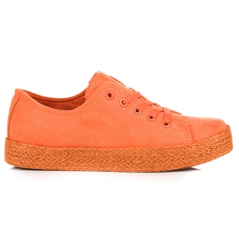 Kylie Orange Sneakers Espadrilles