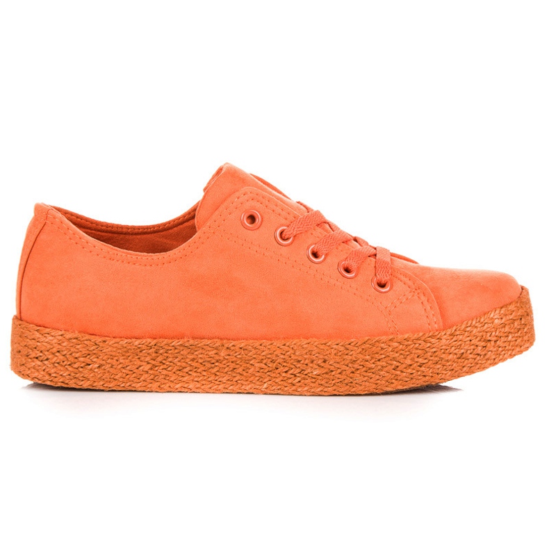 Kylie Orange Sneakers Espadrilles