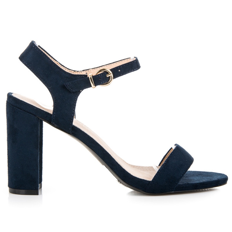 Vinceza Marinblå sandaler på stolpen