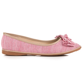 Seastar Ribbad Ballerina Med Rosett röd