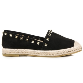 Seastar Espadrillor i mocka med nitar svart