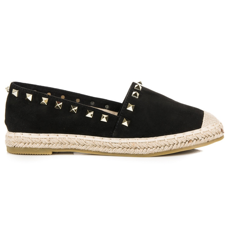 Seastar Espadrillor i mocka med nitar svart
