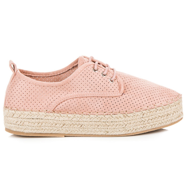 Seastar Genombrutna espadriller på plattformen rosa