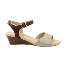 Caprice damskor lädersandaler 28213 brun