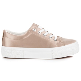 Kylie Satin sneakers på plattformen gul