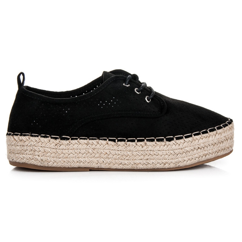 Seastar Openwork Espadrilles på plattformen svart