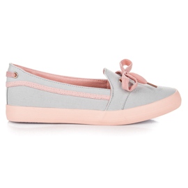 Seastar Grå slip-on sneakers rosa