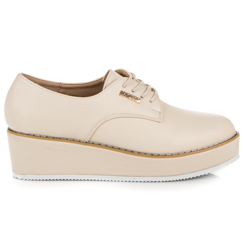 Vices Knytna wedge skor skruvstäd brun