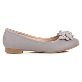 Vices Damballerinor med blommor grå