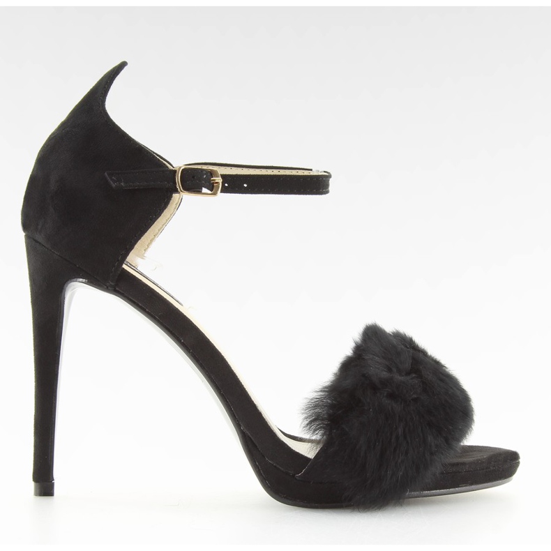 Sandaler på stilett svart L6120 svart