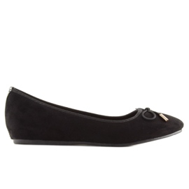 Svarta ballerinor på en dold svart kil