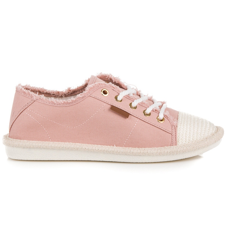 Seastar Sneakers med snörning, espadrillor rosa
