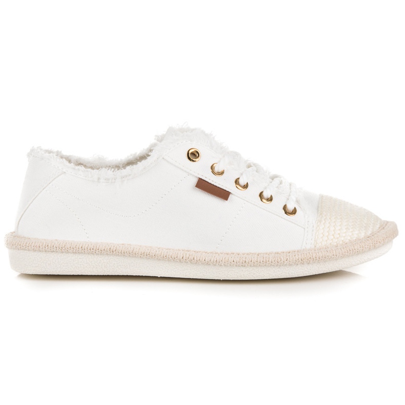 Seastar Sneakers med snörning, espadrillor vit