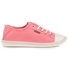 Seastar Sneakers med snörning, espadrillor rosa